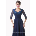 Грейс Карин 2015 Новый темно-синий длинные кружева формальное вечернее платье с длинным рукавом CL6234